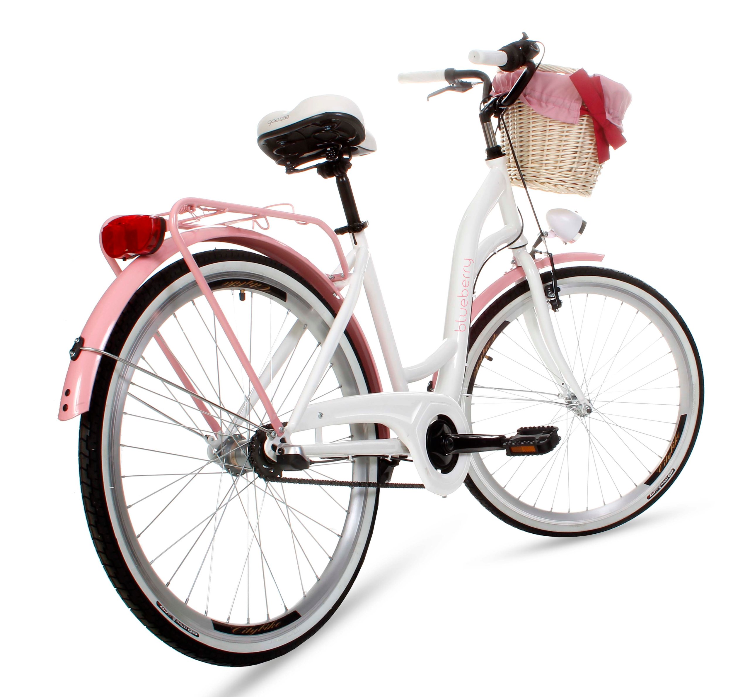 Дамский велосипед с корзиной и багажником фото
