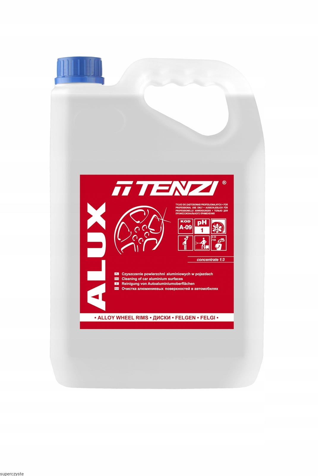 Koncentrat Tenzi Alux do czyszczenia felg aluminiowych kwaśny 5 l