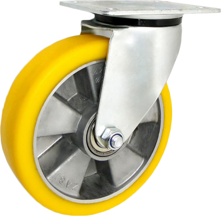 Koło fi 180 mm Aluminium Poliuretan 300kg Skrętne