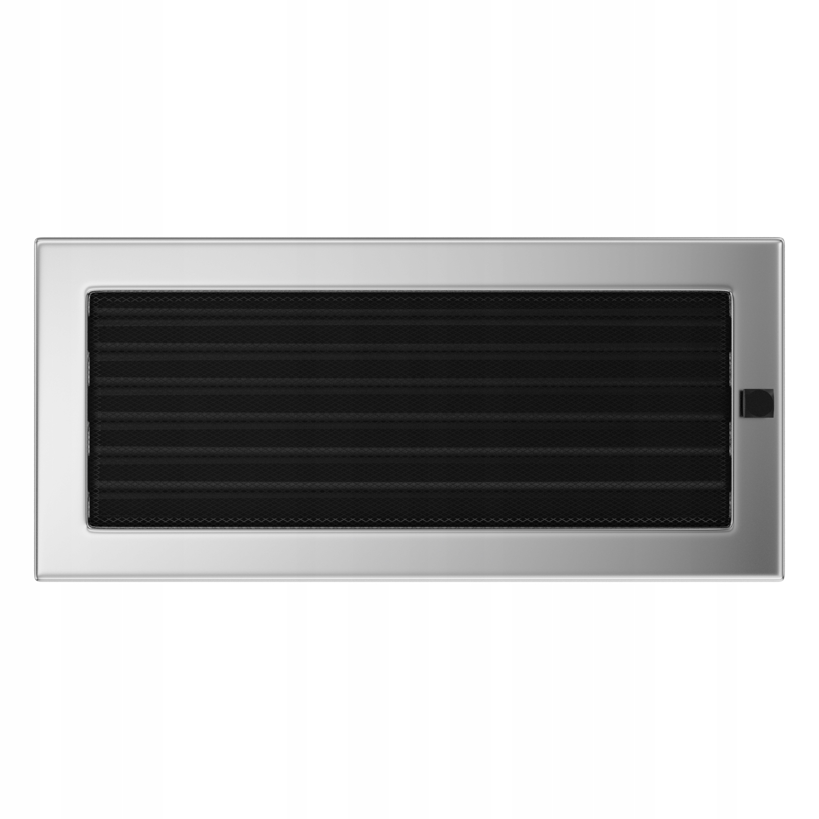 Krbová ventilačná mriežka 17x37 poniklovaná s žalúziou