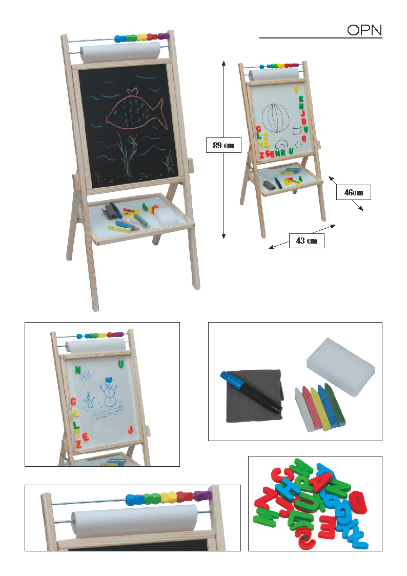 TABLICA KREDOWA MAGNETYCZNA 5w1 PAPIER LICZYDŁO Marka inna