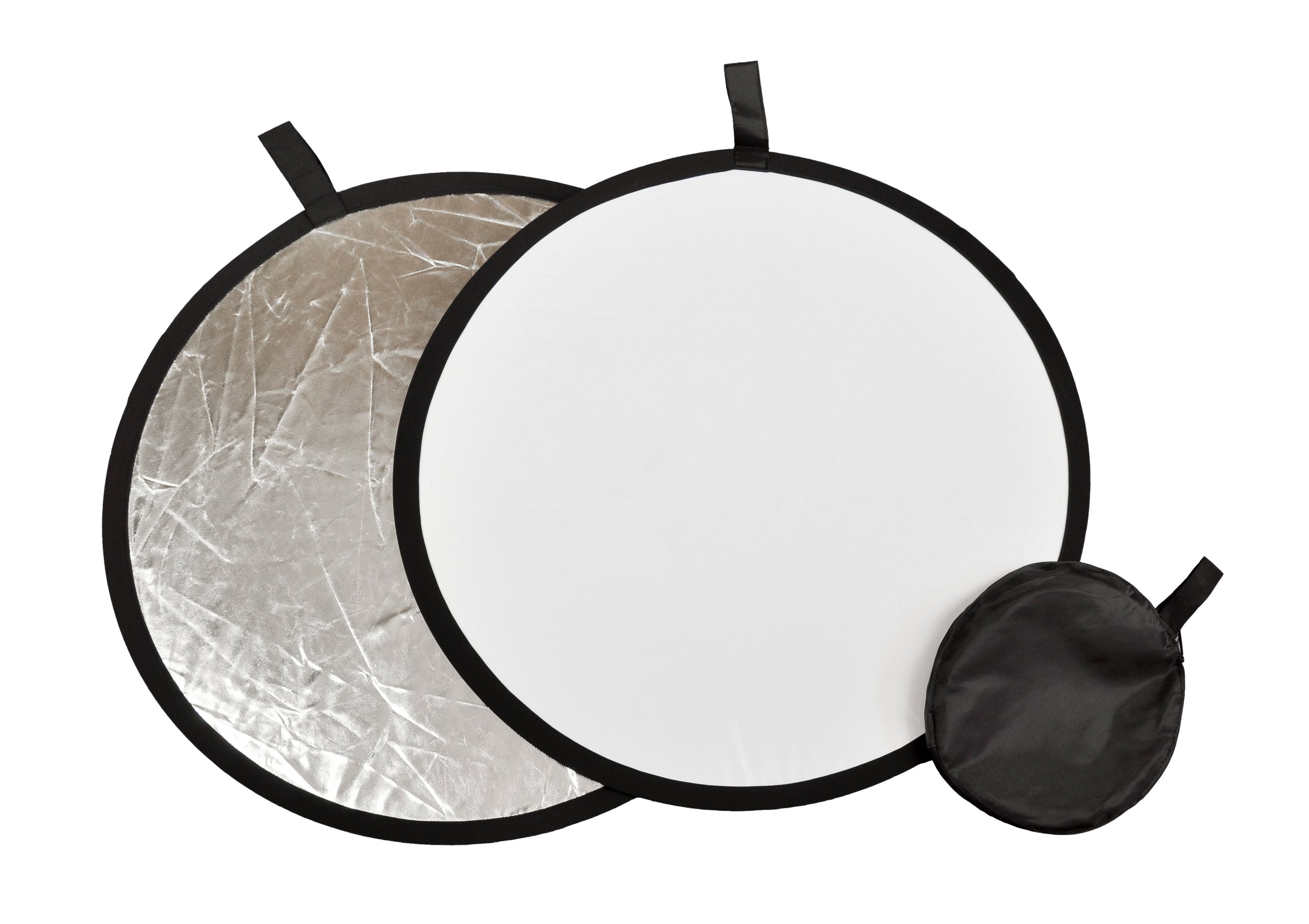 BLENDA OKRĄGŁA SREBRNO-BIAŁA 2w1 60cm z POKROWCEM