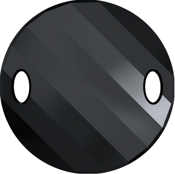 Swarovski 3221 Twist Sew-on Jet 18mm