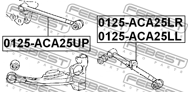 TOYOTA RAV4 00-06 II WAHACZ PRAWY LEWY TYŁ DOLNY Numer katalogowy części 0125-ACA25LL 48730-42020