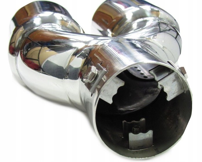 KOŃCÓWKA WYDECHU SPORTOWA TUNINGOWA NAKŁADKA DUŻA PODWÓJNA DYFUZOR 2x 76mm Producent części Automax