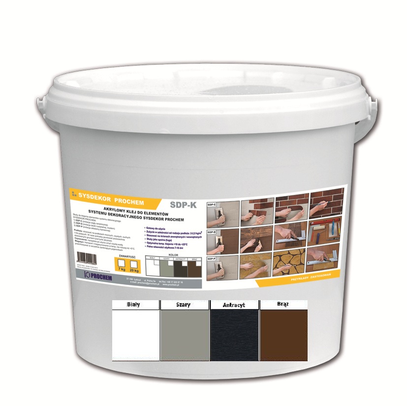 Lepidlo na pružné desky a cihly 20 kg 3 barvy