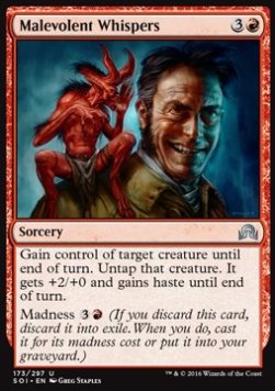 Malevolent Whispers 2x FOIL SOI MTG Shadows Over Innistrad Uncommon MINT red