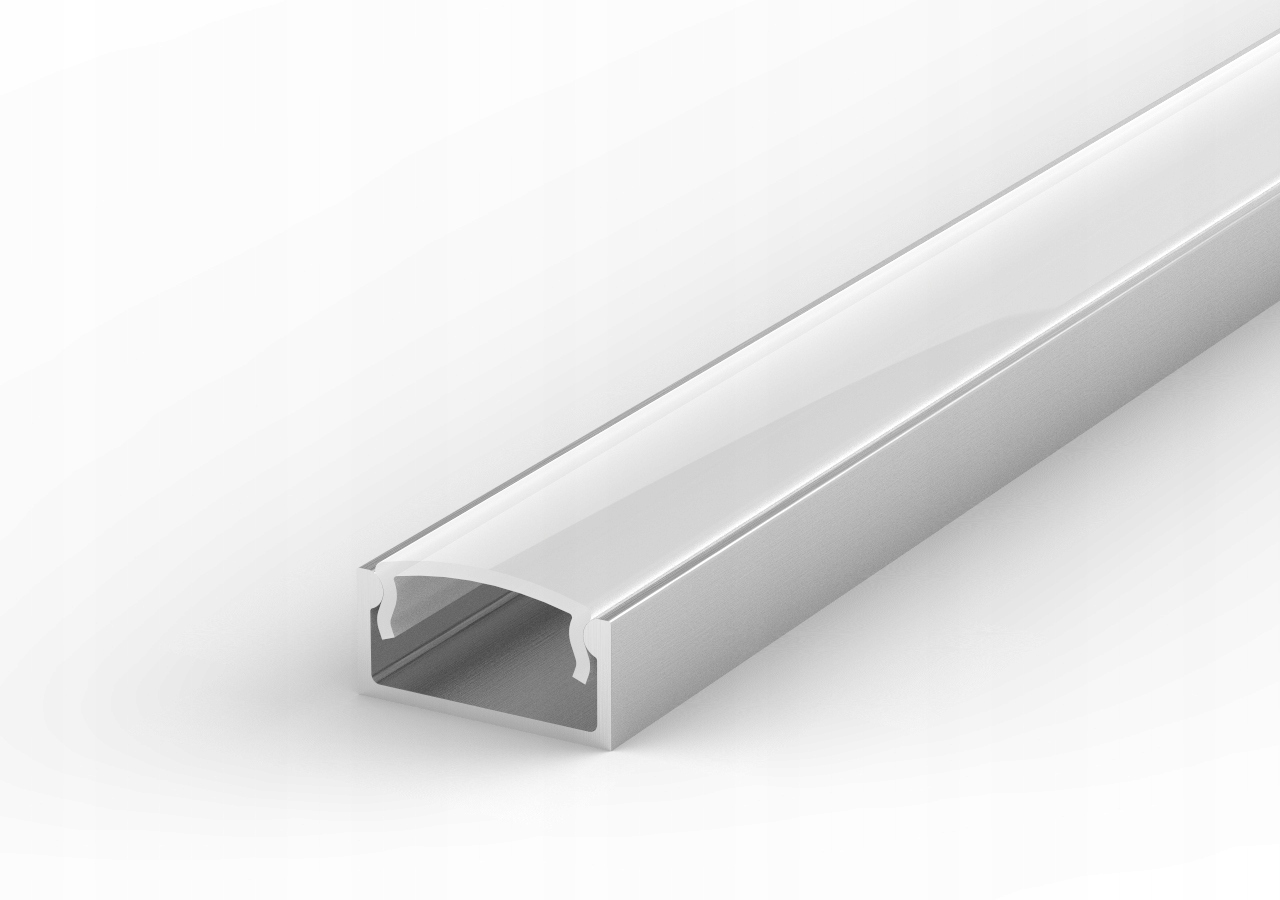 PŁASKI PROFIL ALUMINIOWY LED CZARNY 1m + SZYBKA Typ profil do LED