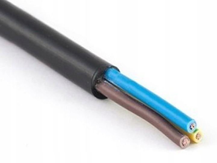 KABEL PRZEWÓD WARSZTATOWY OWY 3x1,5 mm2 Czarny PRZEDŁUŻACZ 1 m