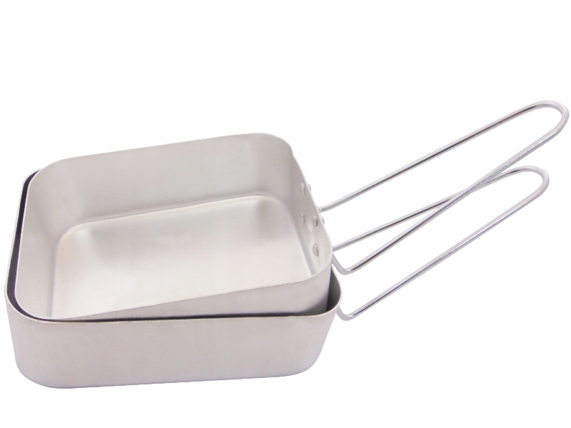 Menażka dwuczęściowa Mfh, aluminiowa, wzór wojskowy, składane rączki, lekka