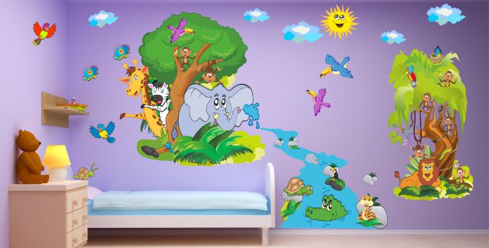 naklejki dla dzieci na ścianę ścienne sowy 100x200 Bohater inny