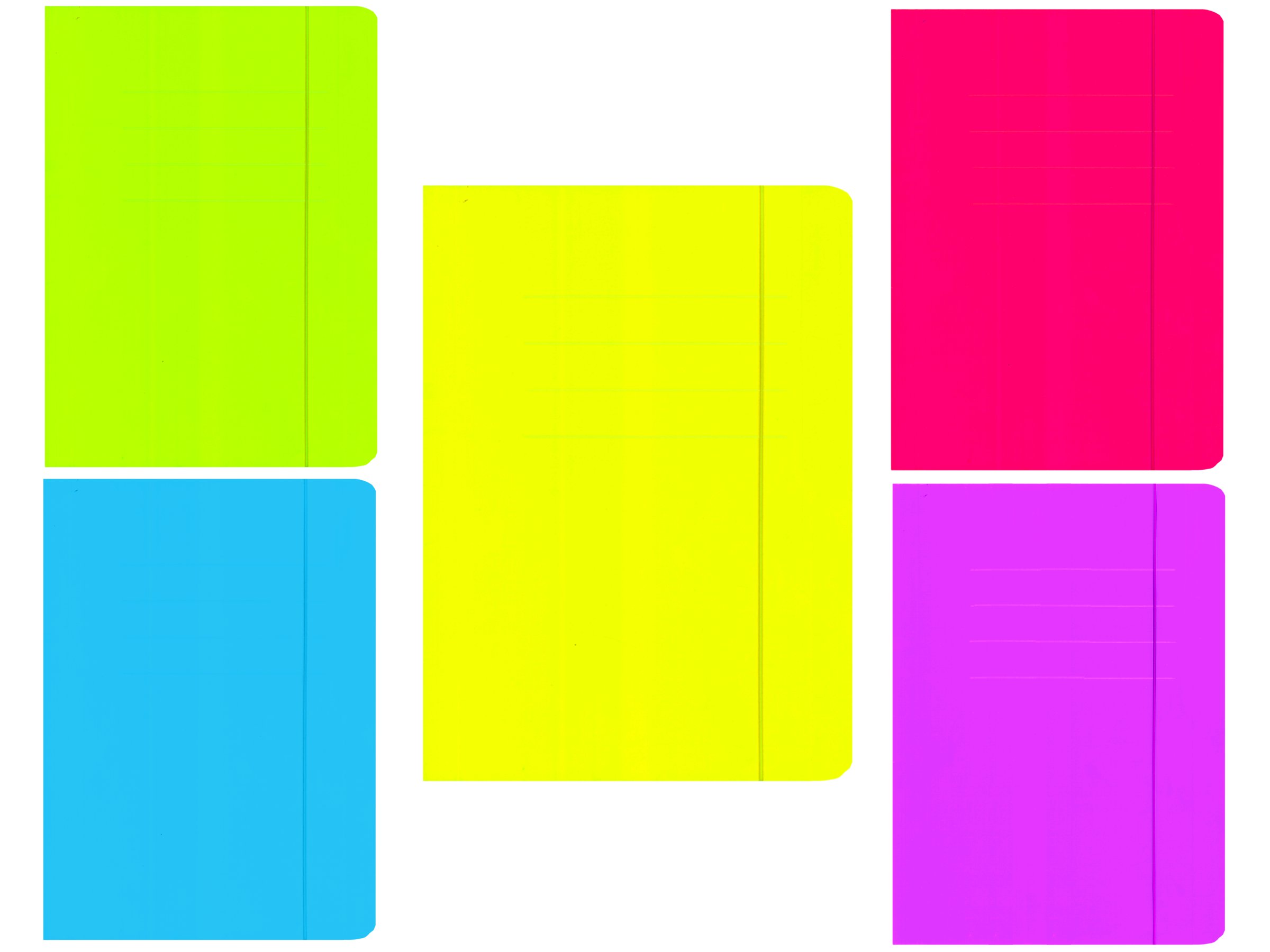 TECZKA Z GUMKĄ A3 KOLOR FLUO INTERDRUK 5 KOLORÓW Typ z gumką