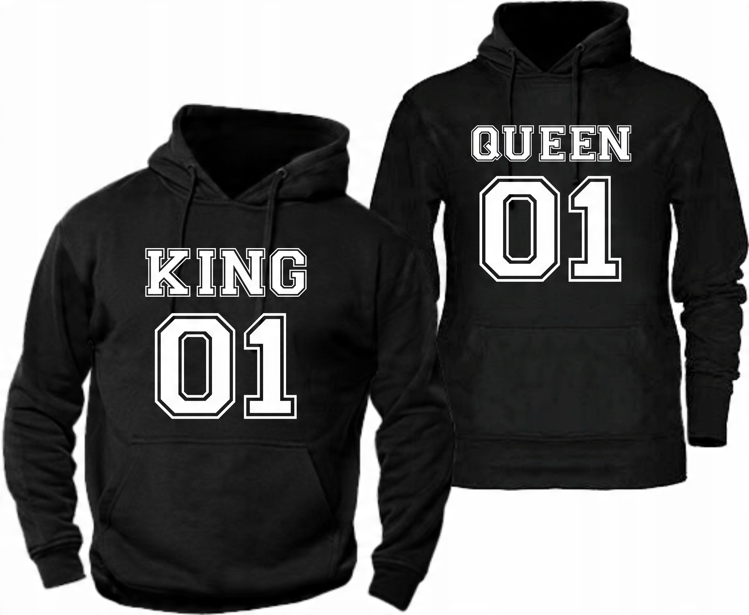 

Bluza z kapturem King Queen bluzy dla Par Mr Mrs