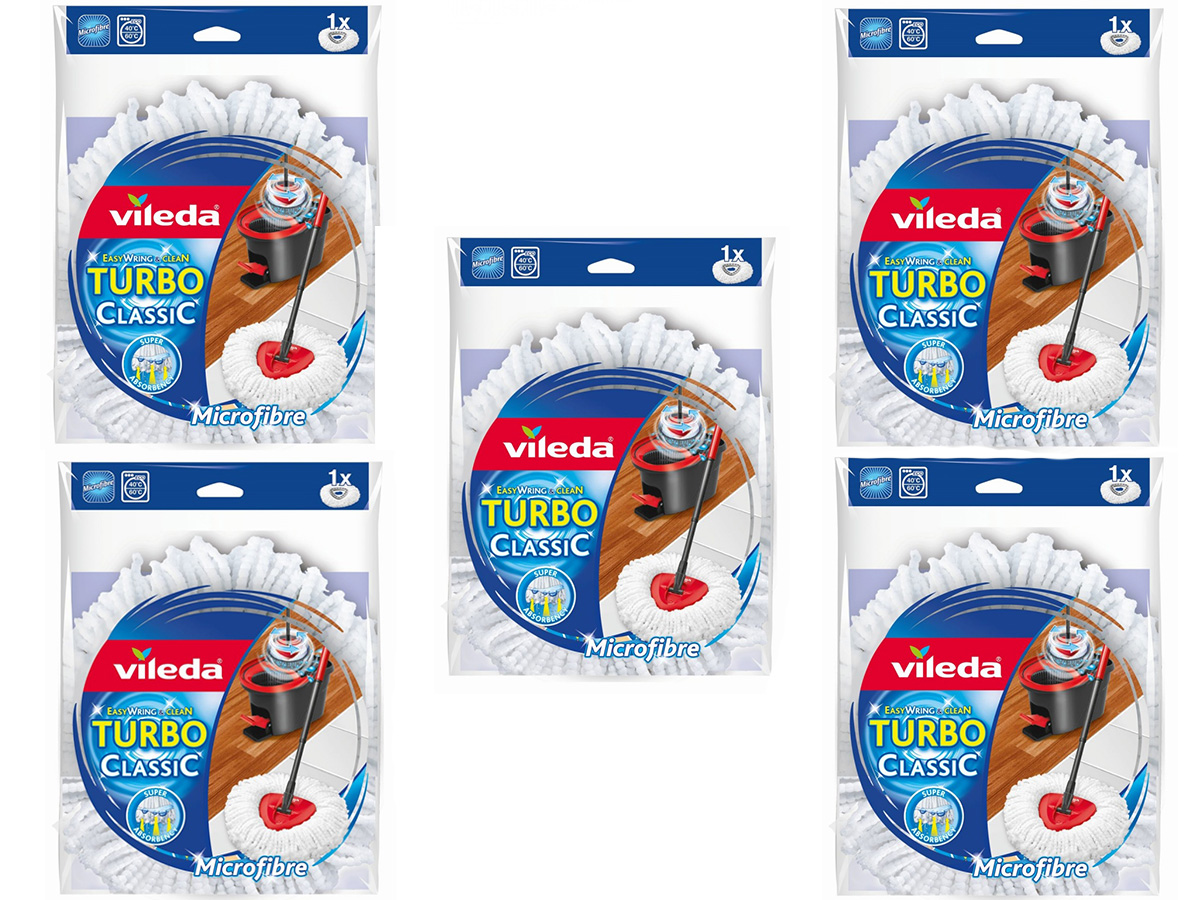 

Vileda 5xWKŁAD Mopa Easy Wring Clean Turbo Classic