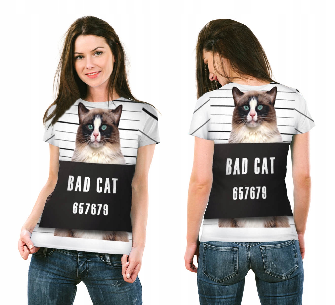 

Koszulka Fullprint T-shirt Bad Cat L Grafika Pl