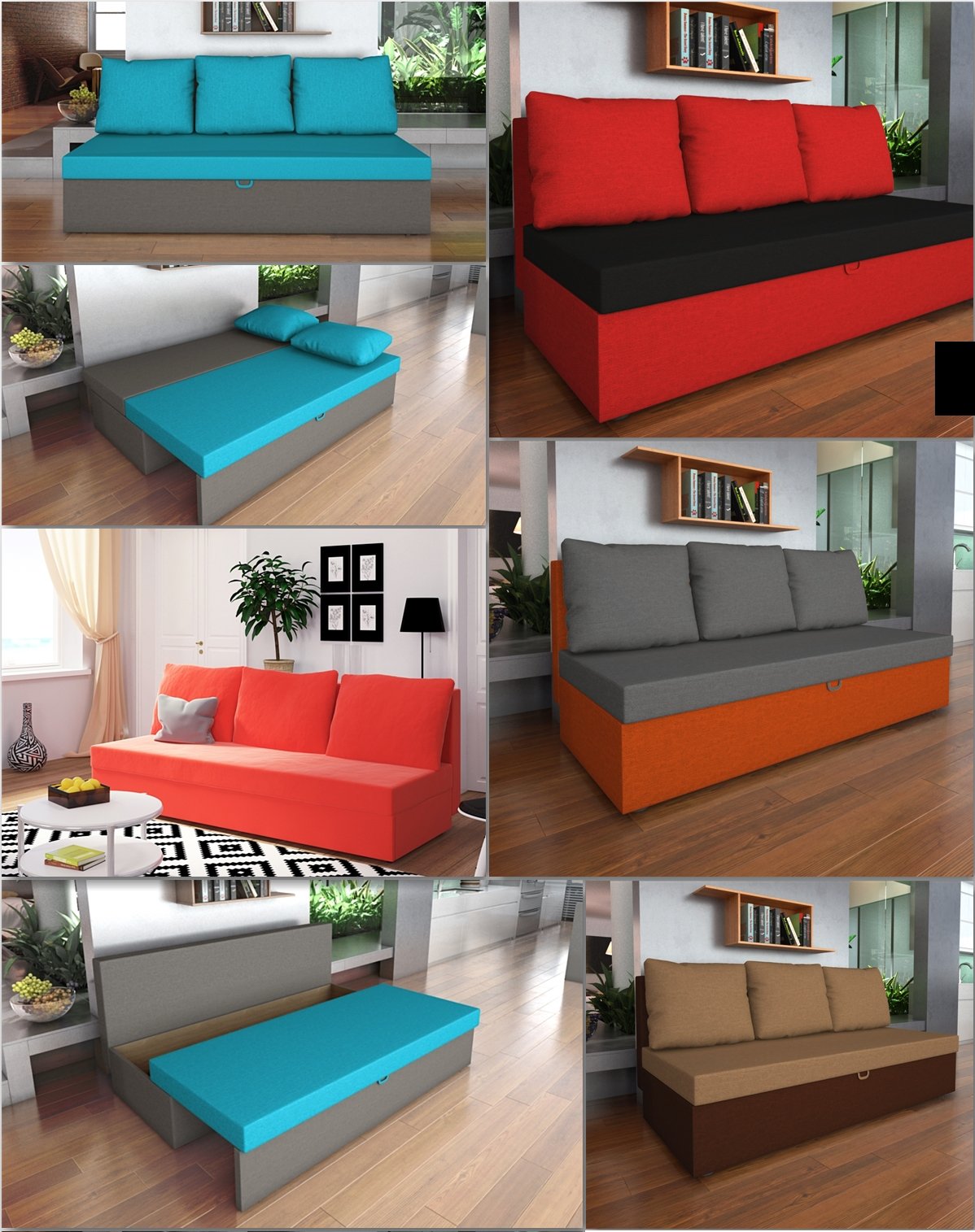 SOFA LUNA DO SALONU ROZKŁADANA WERSALKA Marka Zeus Meble