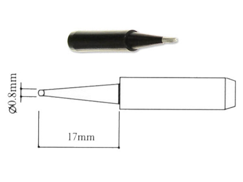 

Grot do stacji Pt Wep T-0.8D 0.8mm płaski Black Hq
