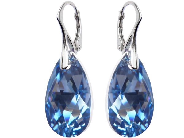 

Kolczyki Swarovski Migdał 22mm Light Sapphire Cal