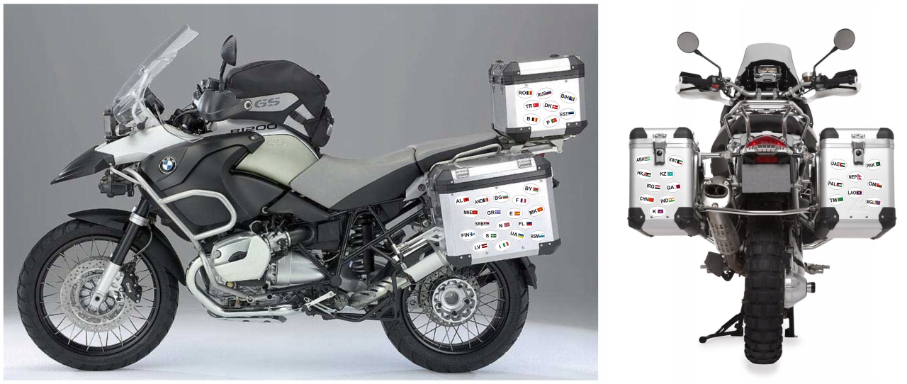 Naklejki Kody Państw Flagi BIAŁE 60mm AMERYKA Producent Inny