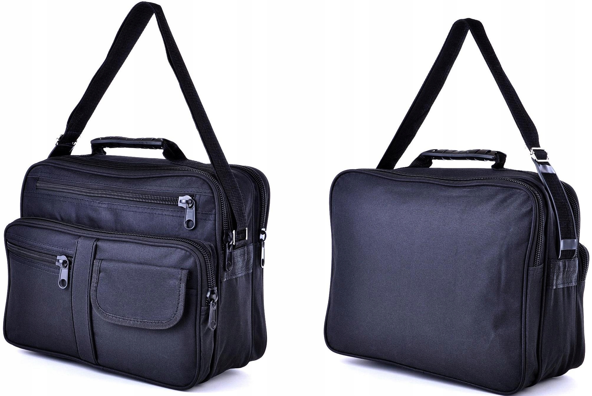 CODZIENNA CZARNA TORBA MĘSKA NA RAMIĘ Z KABURĄ 13L Nazwa koloru producenta TORBA NA JEDZENIE DO PRACY DRUGIE ŚNIADANIE TERMOS