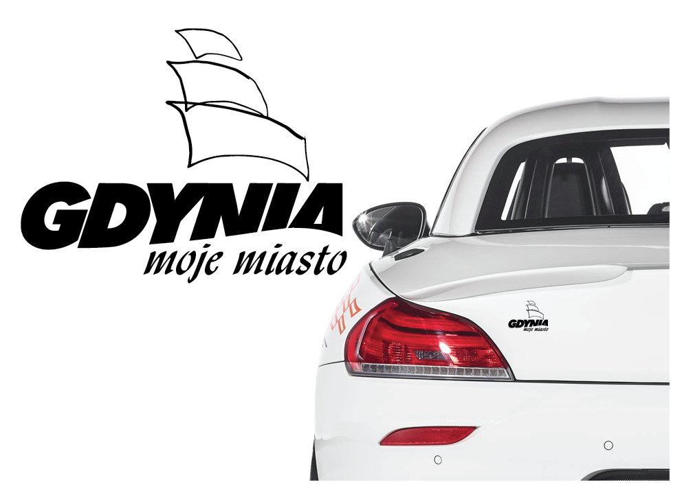 

Naklejka na samochód Gdynia moje miasto