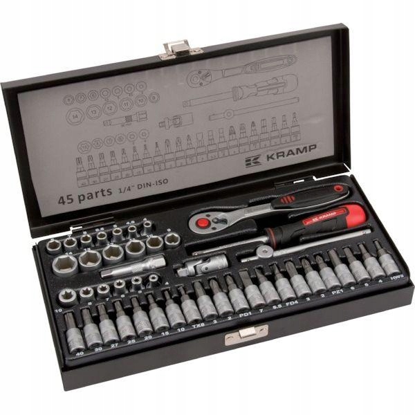 Zestaw kluczy nasadowych 1/4” 45 elementów 180445400KR