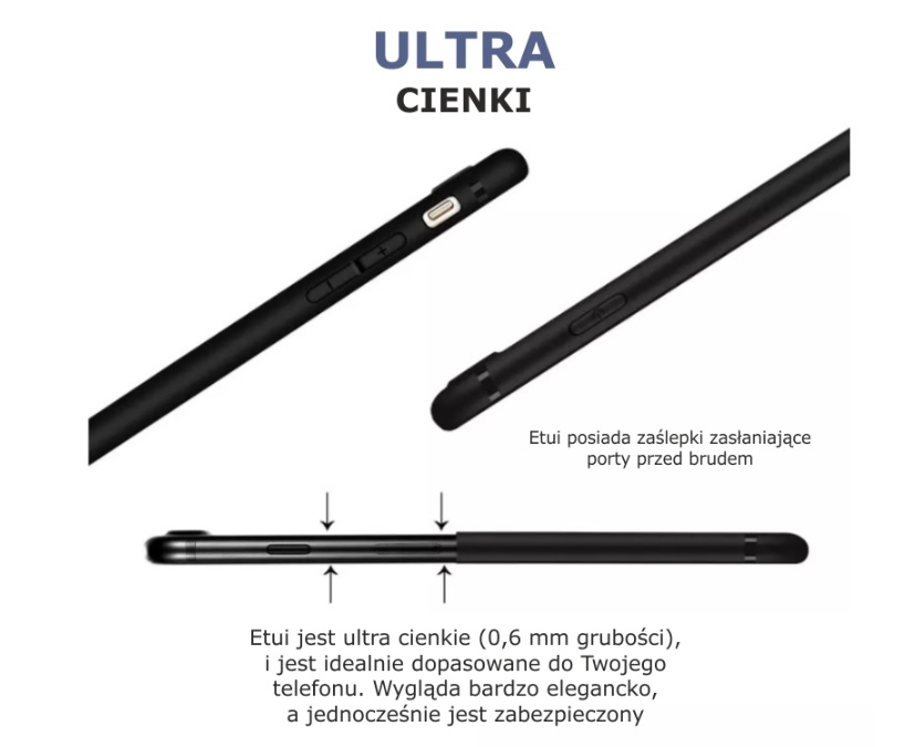 ETUI ULTRA SLIM LINE APPLE IPHONE 8 + SZKŁO +RYSIK Marka Inna