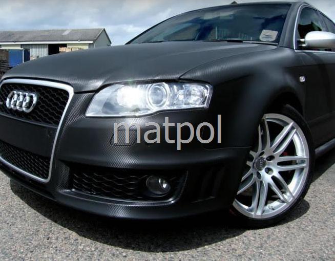 152x 500 okleina CARBON folia MASKA + DACH + KLAPA Kolor czarny