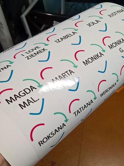 Naklejki folia przeźroczysta 9x5 wodoodporne 100sz Producent Inna