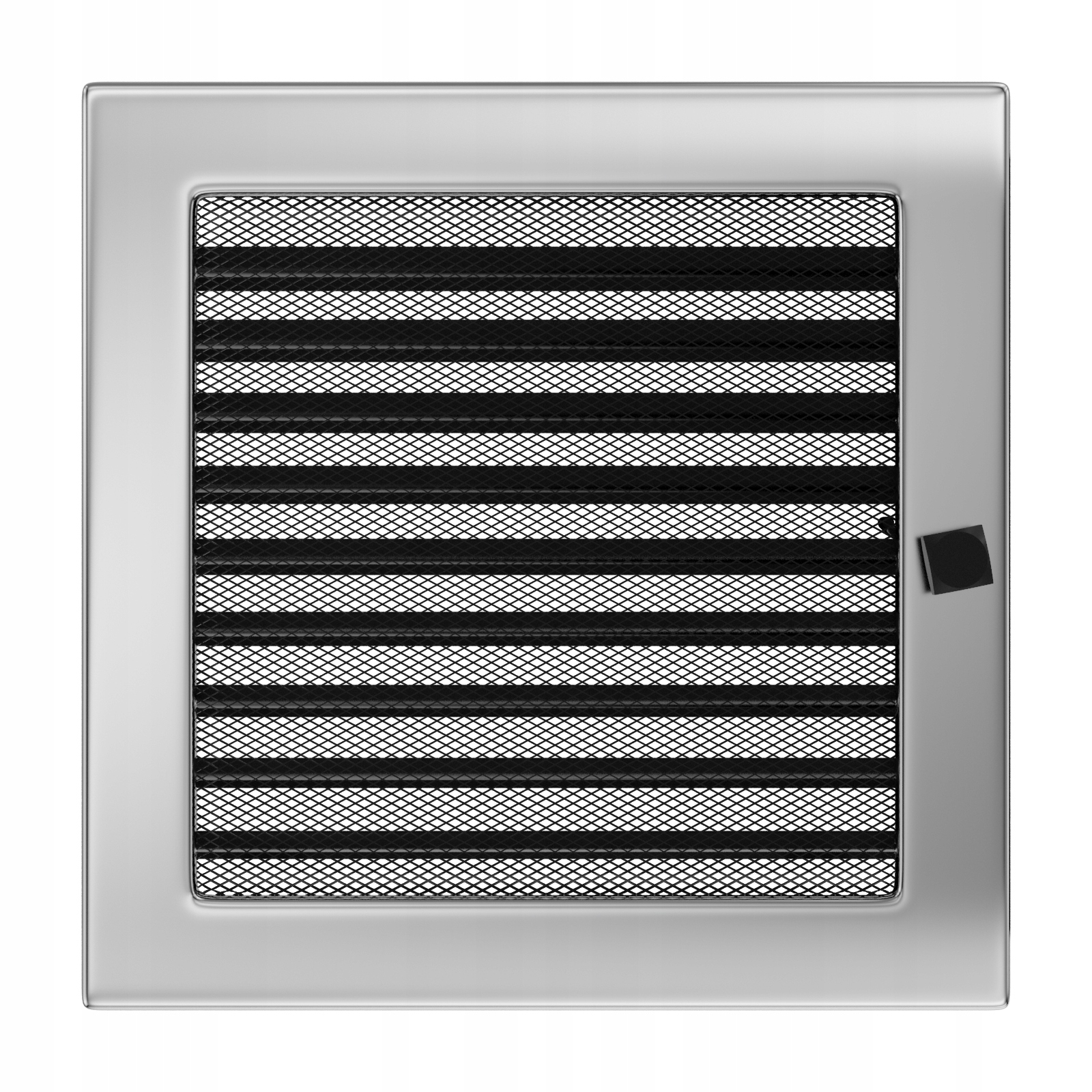 Ventilační mřížka 22x22 niklovaná s průzorem