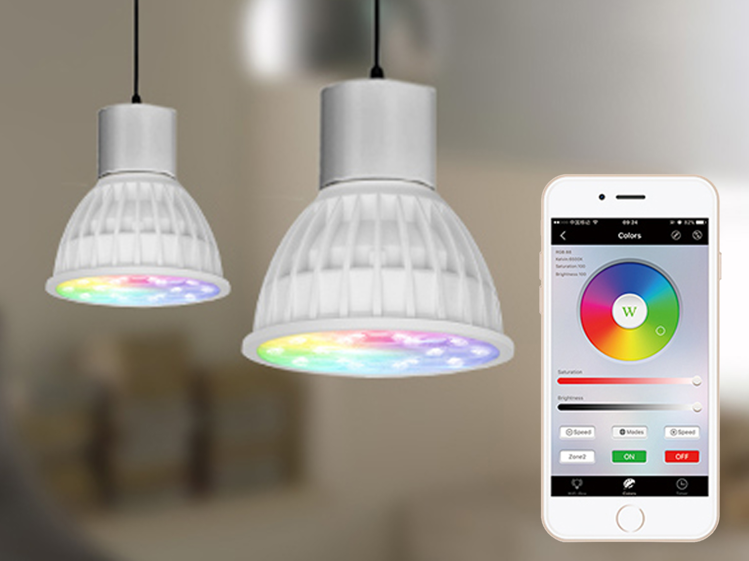 ŻARÓWKA SMART LED RGB+CCT WIFI MILIGHT GU10 +PILOT Jasność 280 lm