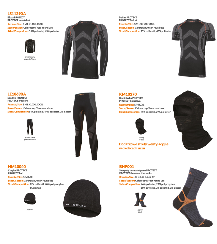 BLUZA OCHRONNA TERMOAKTYWNA BRUBECK PROTECT XL HIT Producent code LS11290A