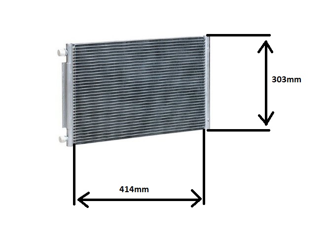 UV5007 - Универсальный радиатор кондиционера 414x303x18