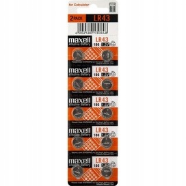 

10 x bateria alkaliczna Maxell LR43 186 G12