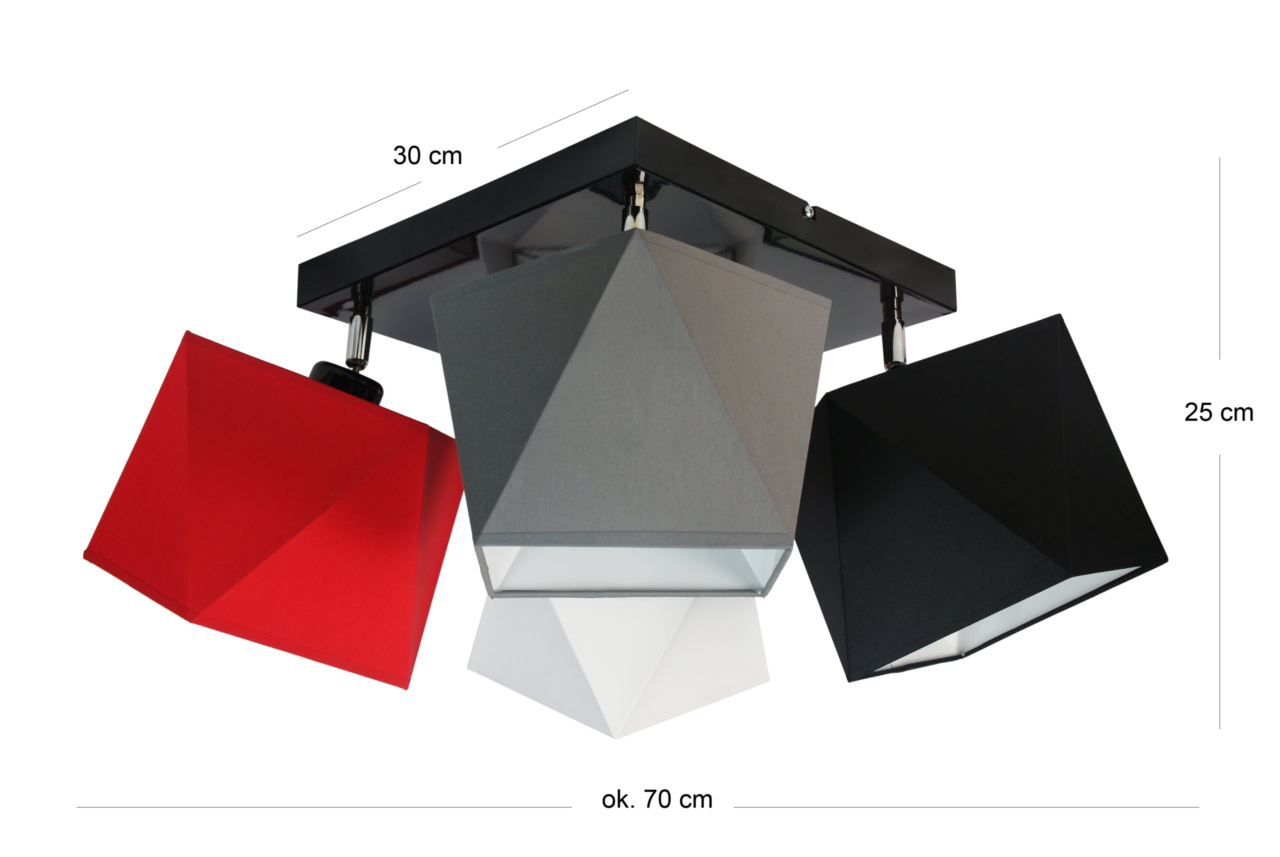 LAMPA PLAFON SUFITOWA ŻYRANDOL WISZĄCA 5 DIAMENT Maksymalna moc pojedynczego źródła światła 60 W