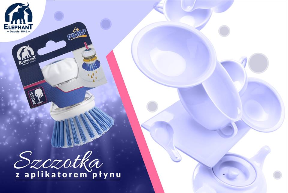 

Elephant szczotka do mycia naczyń z dozownikiem