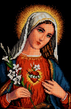 Vyšívací sada Srdce Mariino 7196, 22x34cm, Gobelínek, +mulín a jehlice