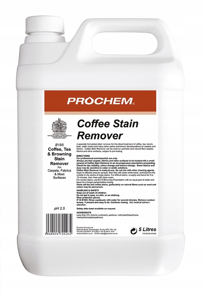 

Prochem Coffee Stain B195 5L usuwa stare plamy OD6