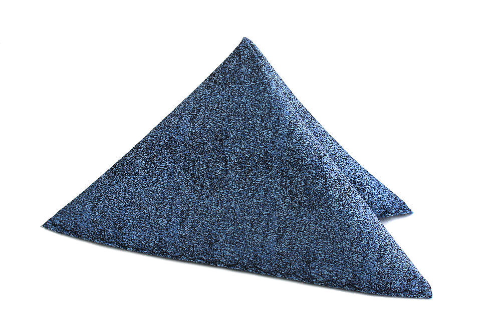 POSZETKA CHUSTECZKA WZORZYSTA - CZARNO NIEBIESKA