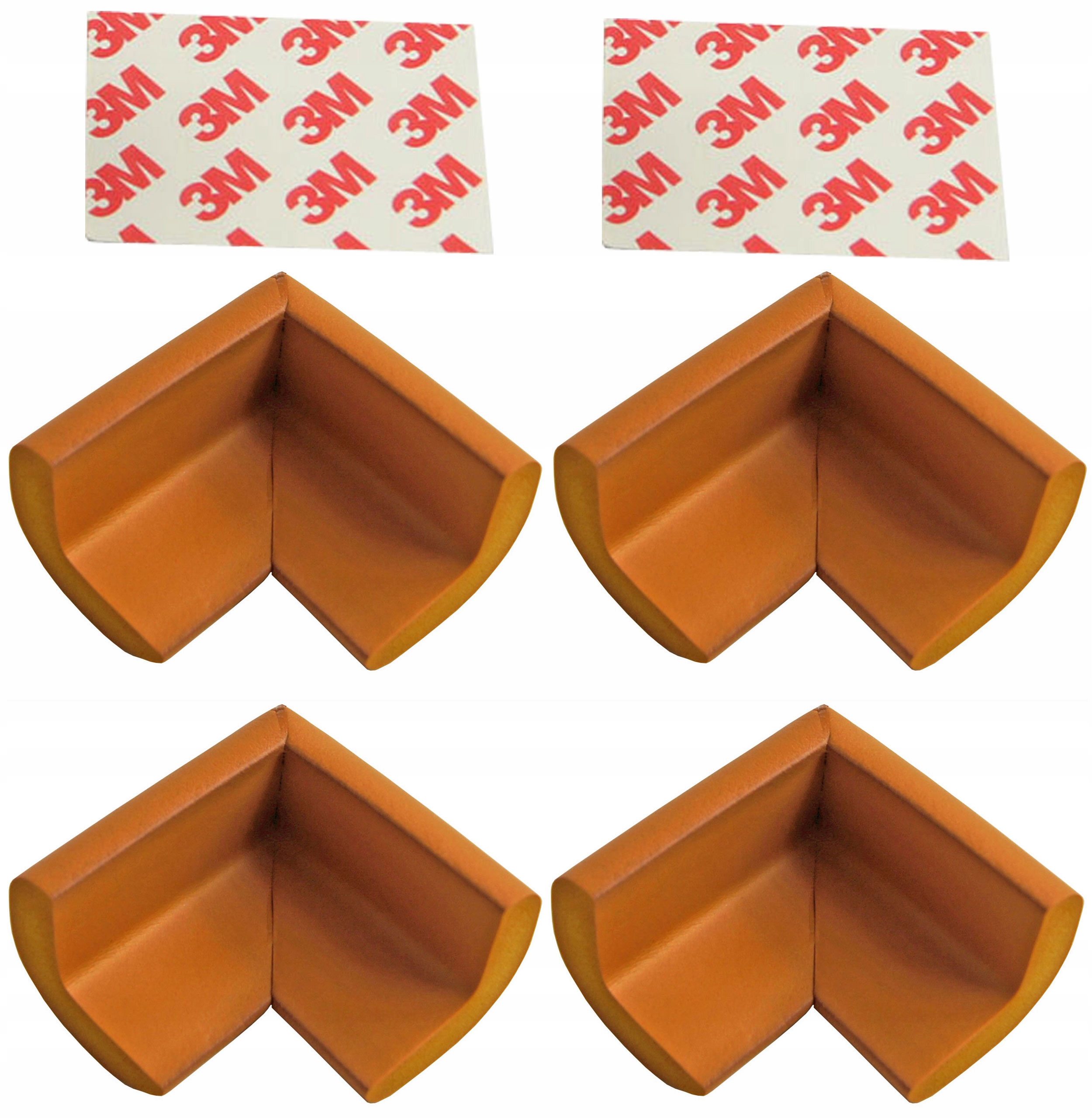 4x PIANKOWE ZABEZPIECZENIE ROGÓW STOŁU MEBLI OSŁONA SZAFEK OCHRONA DZIECI Kolor odcienie szarości i srebra