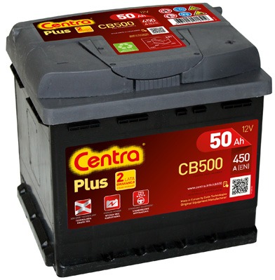 

Akumulator Centra Plus 50 Ah, 450 A, Cb 500