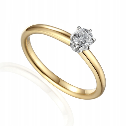 

Złoty Zaręczynowy 14K Pierścionek I Diament 0,51ct
