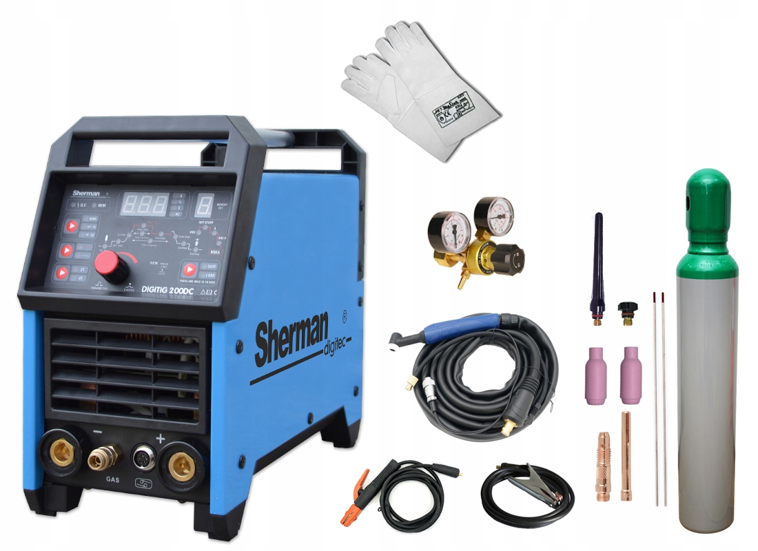 

Spawarka Tig Sherman 200 DC Mma 200A Zestaw Igbt