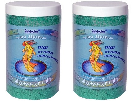 ZABŁOCKA SÓL ALGOWA DO KĄPIELI I PEELINGU 2 SZTUKI Opakowanie słoiczek