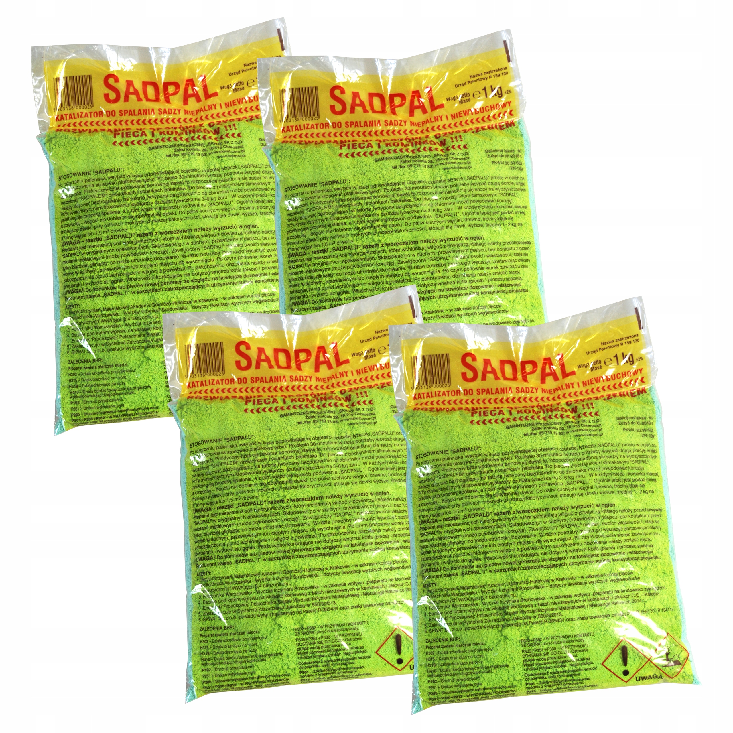 

Sadpal 4 x 1kg do pieca katalizator spalania sadzy
