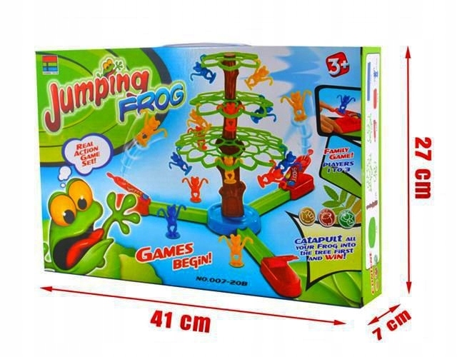 GRA ZRĘCZNOŚCIOWA RODZINNA SKACZĄCE ŻABKI ZABAWKA Maksymalna liczba graczy 3