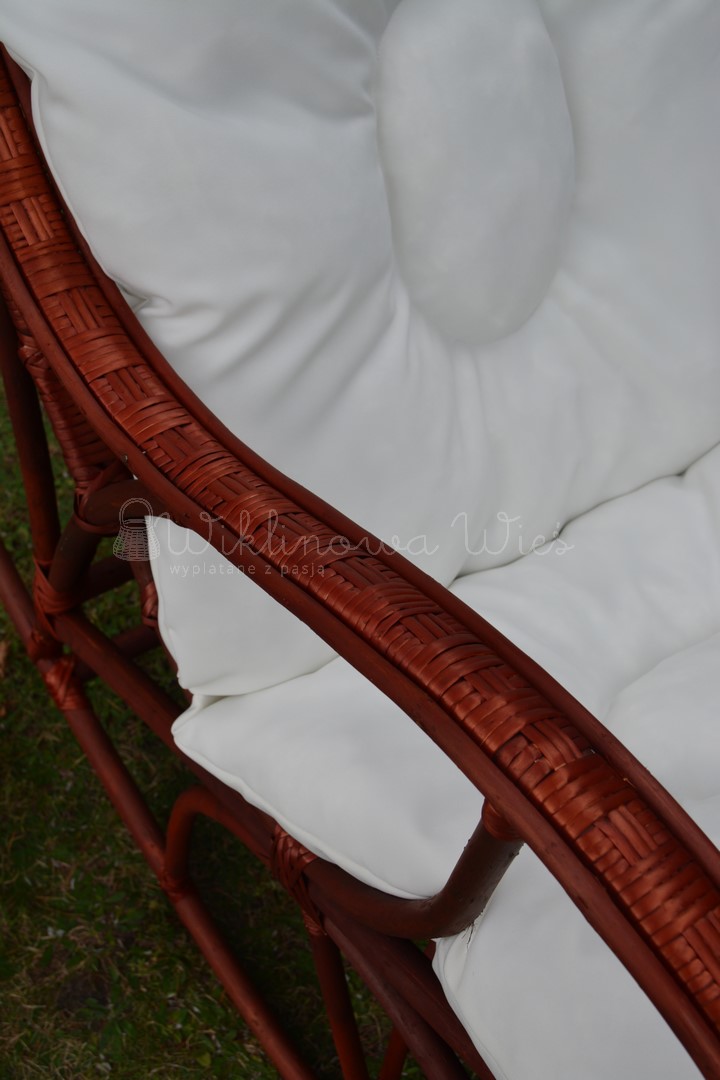 FOTEL BUJANY WIKLINOWY LORD WIŚNIA + PODUSZKA Linia Fotel