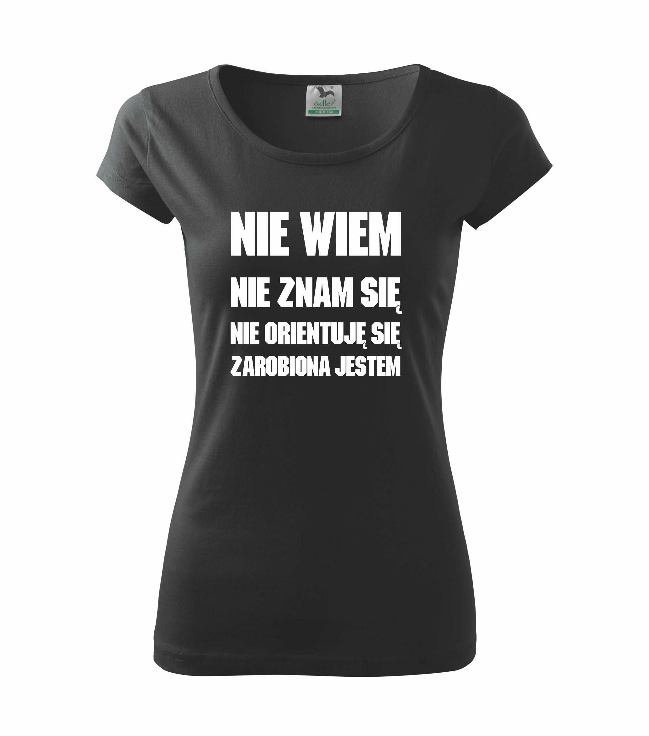 

Koszulka nadruk nie wiem nie znam się S