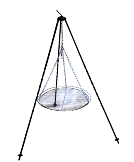 Gril Kovaný Ohniskový závěsný Rošt 50 cm výška 120 cm