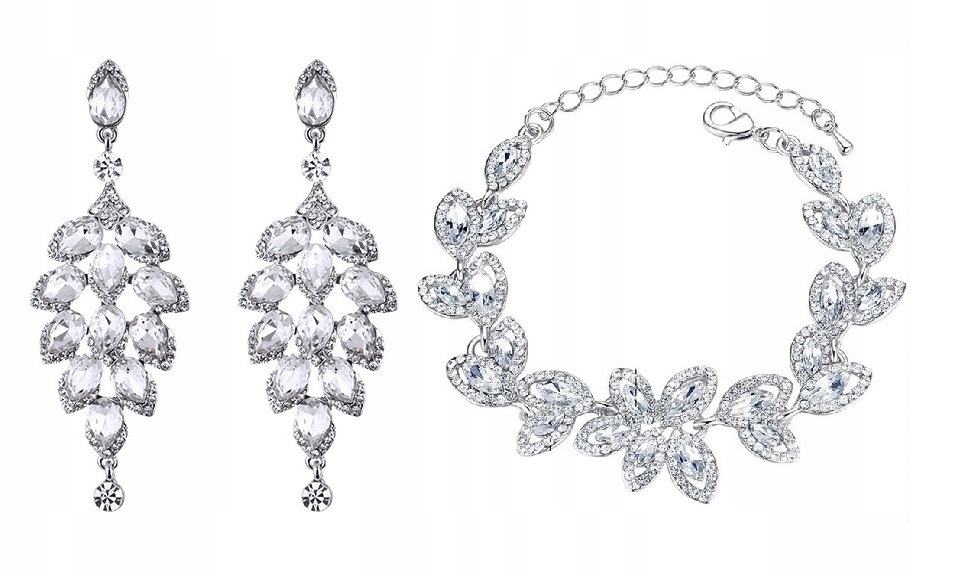 KOLCZYKI SREBRNE Z CYRKONIAMI, DŁUGIE, EFEKTOWNE Materiał Posrebrzany